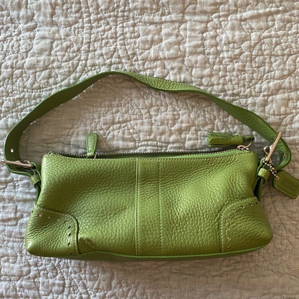 Coach mini lime green bag